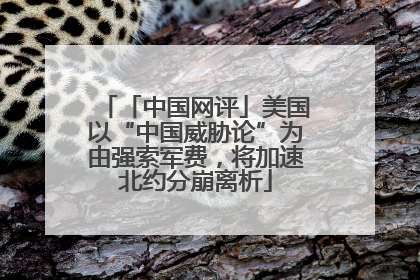 「中国网评」美国以“中国威胁论”为由强索军费，将加速北约分崩离析
