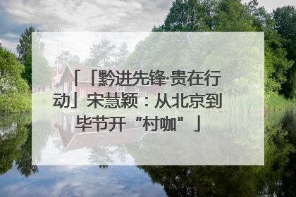 「黔进先锋·贵在行动」宋慧颖：从北京到毕节开“村咖”