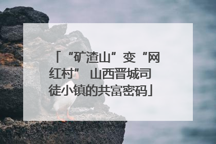 “矿渣山”变“网红村” 山西晋城司徒小镇的共富密码