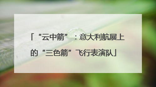 “云中箭”：意大利航展上的“三色箭”飞行表演队