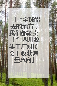 “全球能去的地方，我们都能卖！”四川源头工厂对接会上收获海量意向