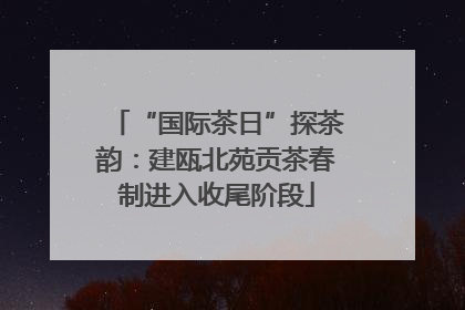 “国际茶日”探茶韵：建瓯北苑贡茶春制进入收尾阶段