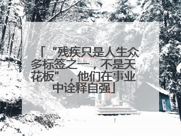“残疾只是人生众多标签之一，不是天花板”，他们在事业中诠释自强