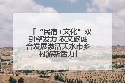 “民宿+文化”双引擎发力 农文旅融合发展激活天水市乡村游新活力