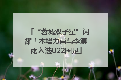 “蓉城双子星”闪耀！木塔力甫与李漠雨入选U22国足
