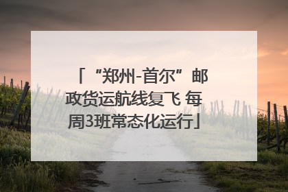 “郑州-首尔”邮政货运航线复飞 每周3班常态化运行