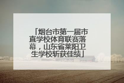 烟台市第一届市直学校体育联赛落幕，山东省莱阳卫生学校斩获佳绩
