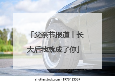 父亲节报道丨长大后我就成了你
