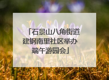 石景山八角街道建钢南里社区举办端午游园会