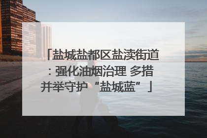 盐城盐都区盐渎街道：强化油烟治理 多措并举守护“盐城蓝”