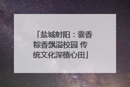 盐城射阳:囊香粽香飘溢校园 传统文化深植心田
