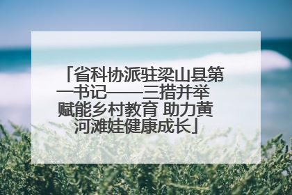 省科协派驻梁山县第一书记——三措并举 赋能乡村教育 助力黄河滩娃健康成长
