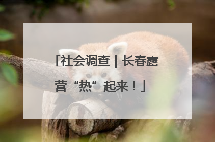 社会调查｜长春露营“热”起来！