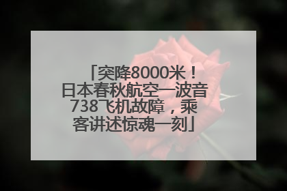 突降8000米！日本春秋航空一波音738飞机故障，乘客讲述惊魂一刻