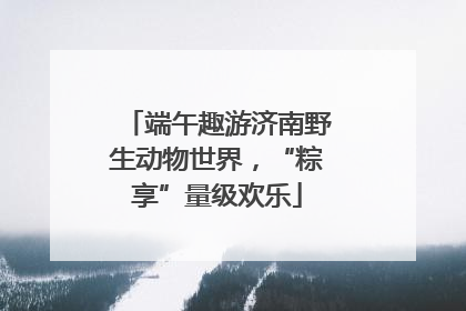 端午趣游济南野生动物世界，“粽享”量级欢乐