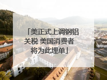 美正式上调钢铝关税 美国消费者将为此埋单