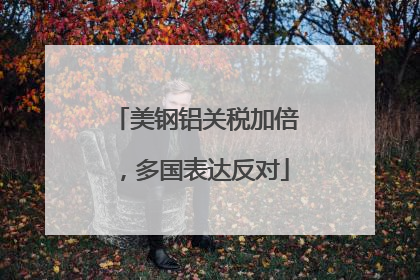 美钢铝关税加倍，多国表达反对