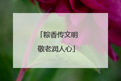 粽香传文明 敬老润人心