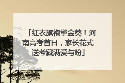 红衣旗袍擎金葵！河南高考首日，家长花式送考藏满爱与盼