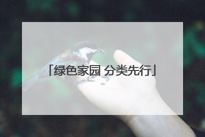 绿色家园 分类先行