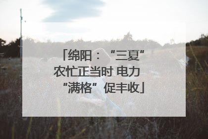 绵阳：“三夏”农忙正当时 电力“满格”促丰收
