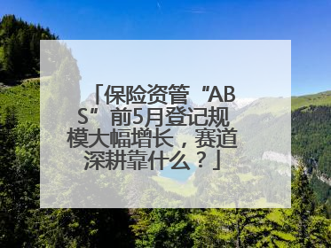 保险资管“ABS”前5月登记规模大幅增长，赛道深耕靠什么？