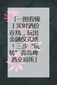 一图看懂丨实时酒价在线，玩出金融仪式感！三步“玩转”青岛啤酒交易所
