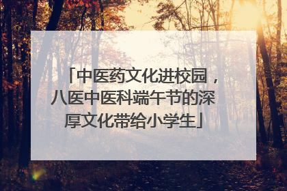 中医药文化进校园，八医中医科端午节的深厚文化带给小学生