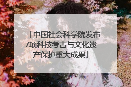 中国社会科学院发布7项科技考古与文化遗产保护重大成果