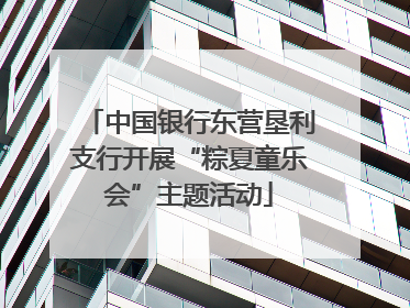 中国银行东营垦利支行开展“粽夏童乐会”主题活动