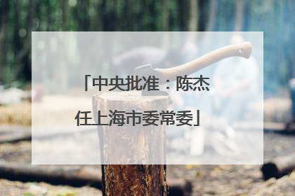 中央批准：陈杰任上海市委常委