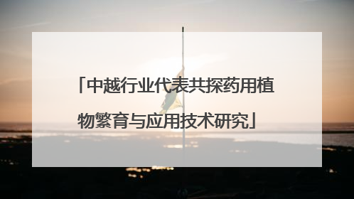 中越行业代表共探药用植物繁育与应用技术研究