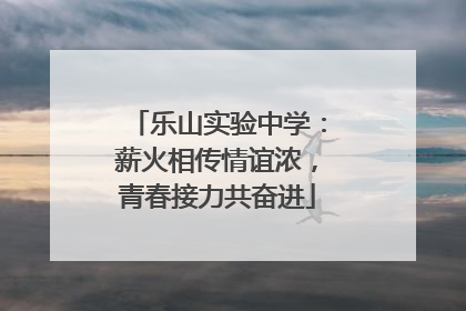 乐山实验中学：薪火相传情谊浓，青春接力共奋进