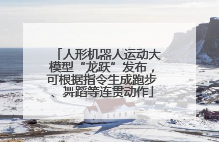 人形机器人运动大模型“龙跃”发布，可根据指令生成跑步、舞蹈等连贯动作
