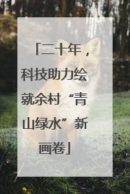 二十年，科技助力绘就余村“青山绿水”新画卷