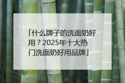 什么牌子的洗面奶好用？2025年十大热门洗面奶好用品牌
