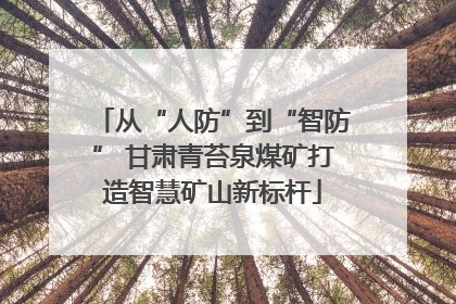 从“人防”到“智防” 甘肃青苔泉煤矿打造智慧矿山新标杆