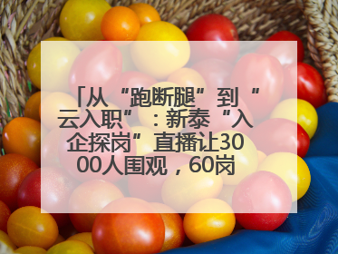 从“跑断腿”到“云入职”：新泰“入企探岗”直播让3000人围观，60岗位一周填满