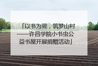 以书为翼，筑梦山村——许昌学院小书虫公益书屋开展捐赠活动