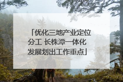 优化三地产业定位分工 长株潭一体化发展划出工作重点