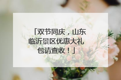 双节同庆，山东临沂景区优惠大礼包请查收！