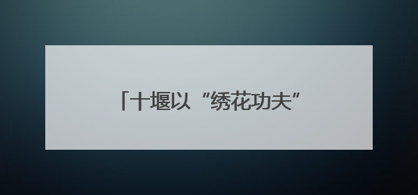 十堰以“绣花功夫”深耕城市治理 让群众幸福感不断提升