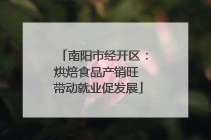 南阳市经开区：烘焙食品产销旺 带动就业促发展