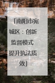 南阳市宛城区：创新监督模式 提升执法质效
