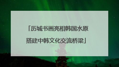 历城书画亮相韩国水原 搭建中韩文化交流桥梁