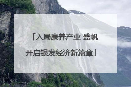 入局康养产业 盛帆开启银发经济新篇章