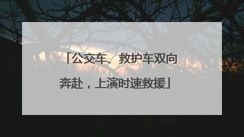 公交车、救护车双向奔赴，上演时速救援
