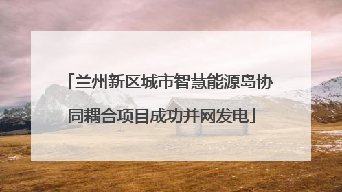 兰州新区城市智慧能源岛协同耦合项目成功并网发电