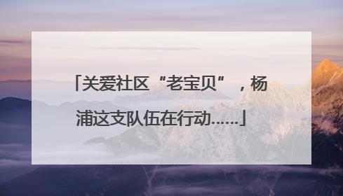 关爱社区“老宝贝”，杨浦这支队伍在行动……
