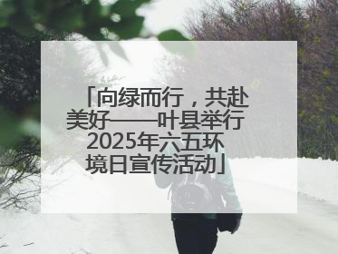 向绿而行，共赴美好——叶县举行2025年六五环境日宣传活动
